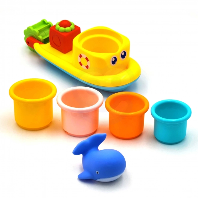 Woopie Baby Wasserspielzeug-Set Schiff und Walbecher