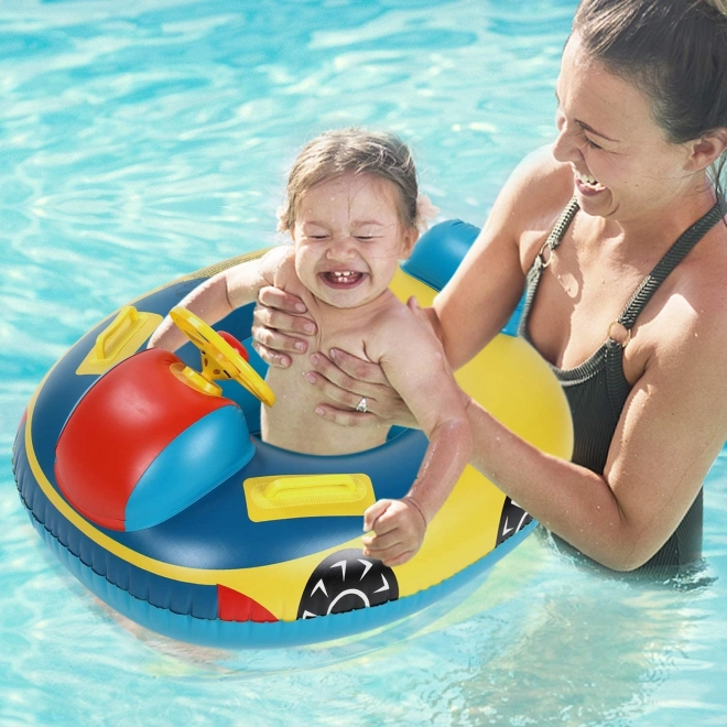 Aufblasbares Baby-Schwimmring mit Sitz und Lenkrad