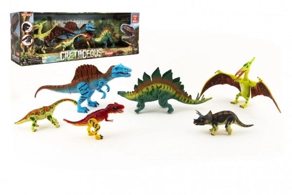 Set von 6 Beweglichen Dinosauriern in Sorgfältiger Verpackung