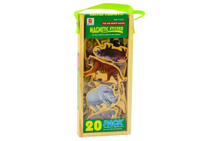 Holzmagnete Safari-Wildtiere Set