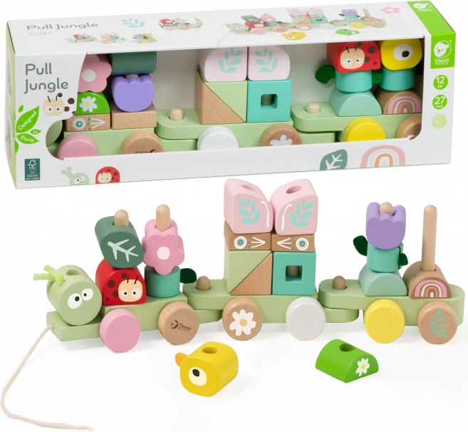 Holz-Zug Puzzle Raupe von Classic World