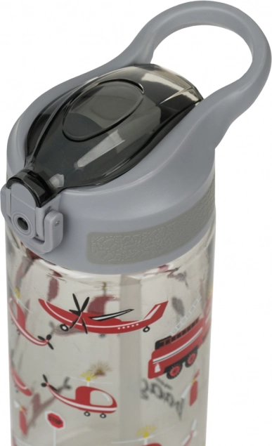Tritan-Trinkflasche mit Strohhalm Rettungsfahrzeuge 500 ml