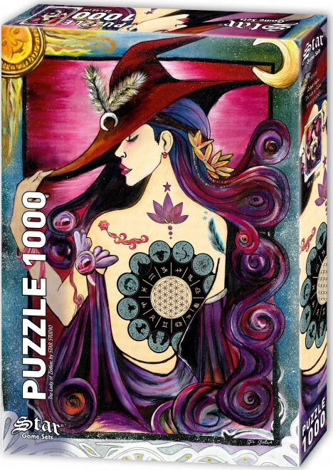 Puzzle Dame des Tierkreises 1000 Teile