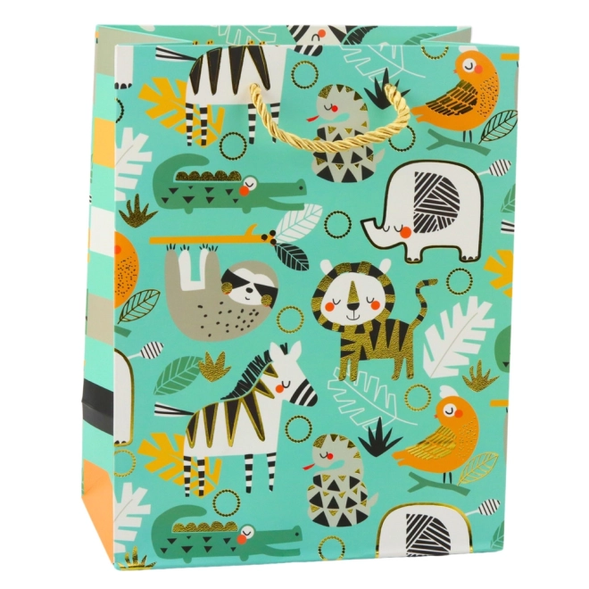 Papiergeschenktasche Safari Tiere