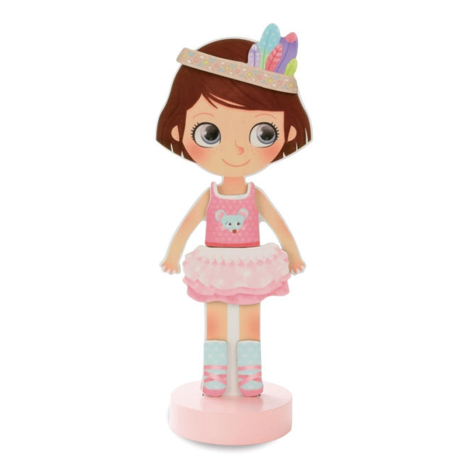 Stabile Holzpuppe, 22 cm hoch
