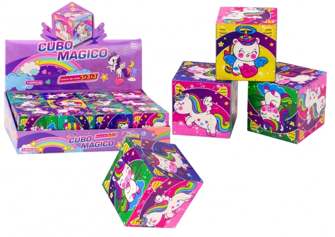 Magischer Einhorn Lernspiel Würfel Puzzle