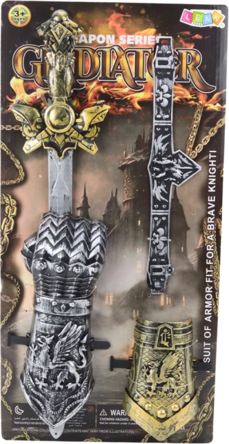 Set des Kinder-Ritters Gladiator mit Schwert, Schutz und Gürtel