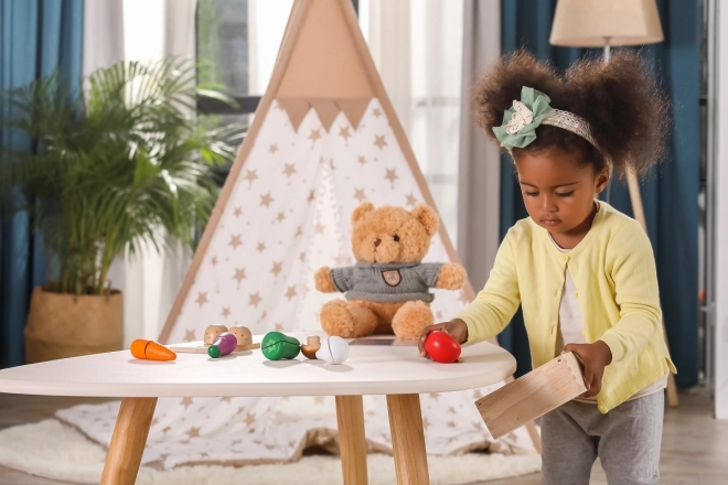 Holzschneideset - Gemüse für Kinder