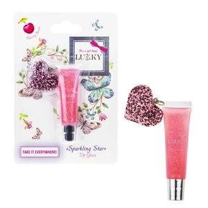 Lukky Glitzernder Lipgloss Kirsche mit Anhänger