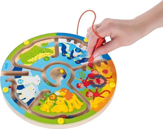 Magnetisches Labyrinth Tiere und Zahlen