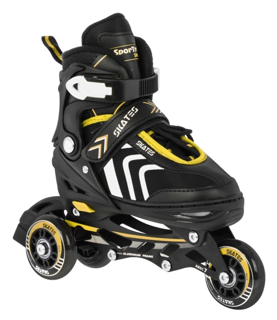 Multifunktionale Kinderskates 4-in-1 Blau Größe 39-43 – Gelb