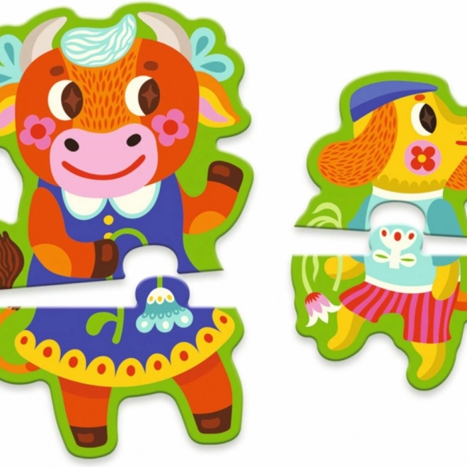 DJECO Puzzle Groß und Klein auf dem Bauernhof