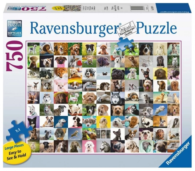 Ravensburger Puzzle 99 süße Hunde Großformat