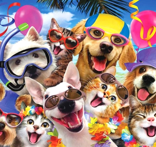 Puzzle Selfie von einer Strandparty 260 Teile