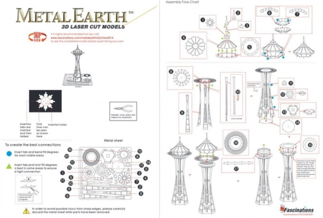 Metal Earth 3D-Puzzle Space Needle Seattle