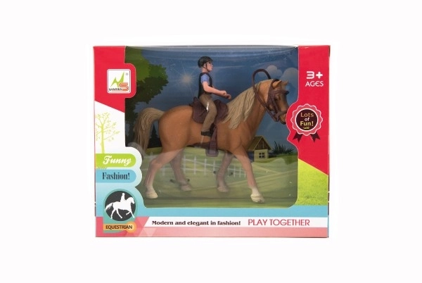 Jockey mit Pferd Spielfigur Set