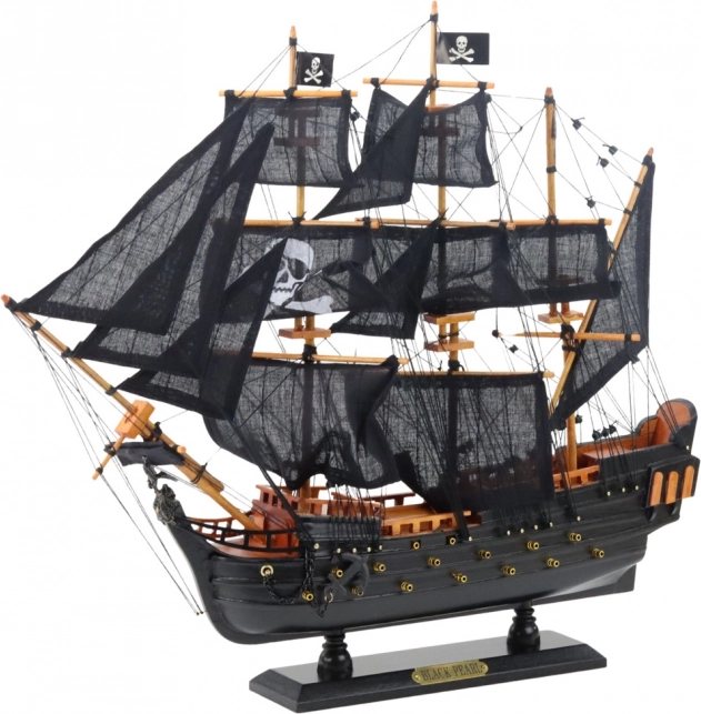 Dekorationsmodell Schiff Schwarze Perle 49x43cm