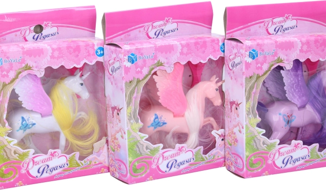 Einhorn mit bunter Mähne 12 cm