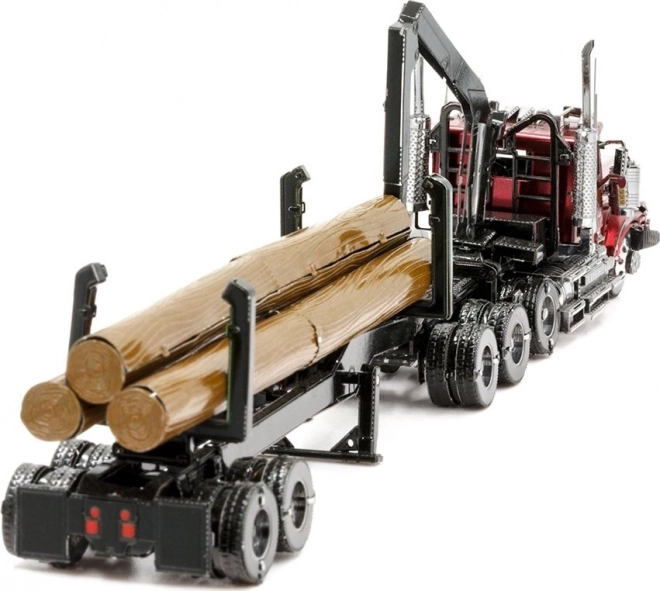 Metal Earth 3D Puzzle Western Star 4900 Holztransporter mit Anhänger