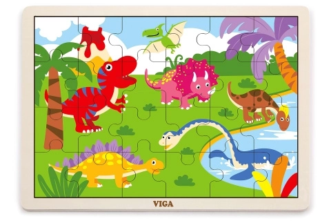 Holzpuzzle Dinosaurier 16 Teile