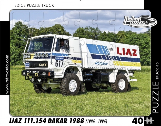 Retro-Fahrzeuge Puzzle Lkw Liaz Dakar 1988