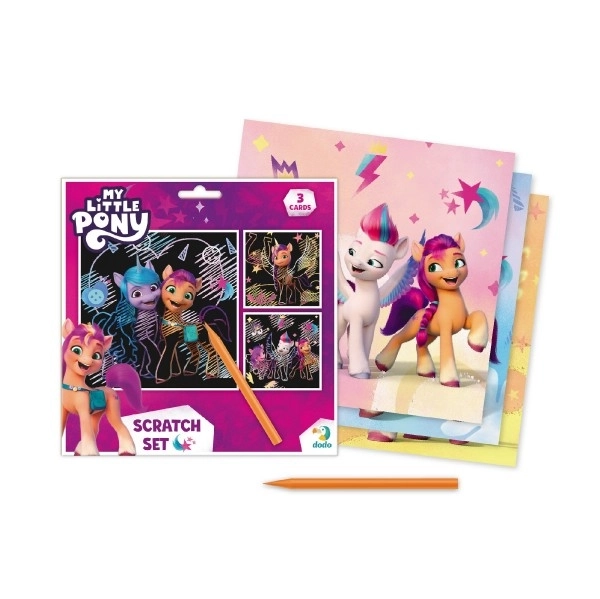 Kratzbild-Set 3-teilig Bunter My Little Pony