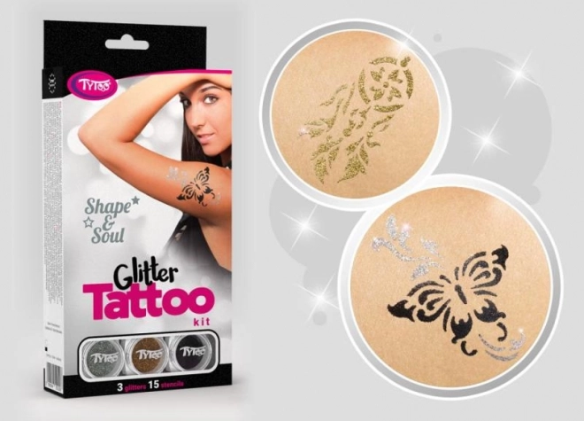 TyToo Glitzernde Temporäre Tattoos für Kinder