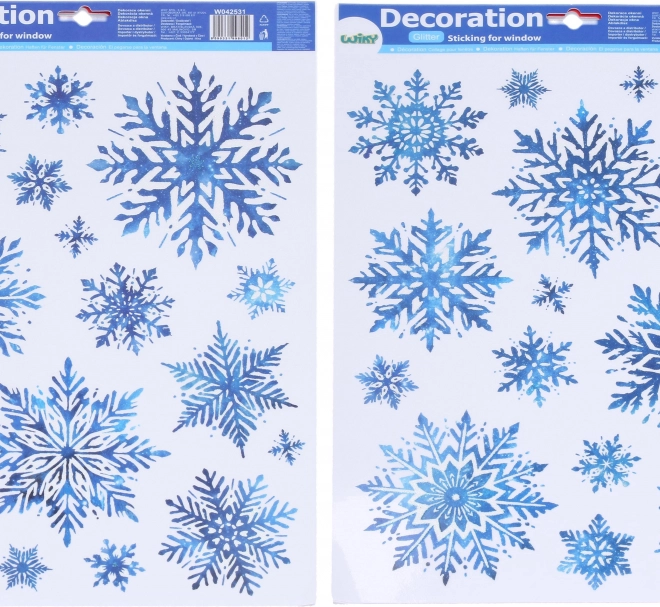 Weihnachtliche Fensterdekoration Schneeflocken 41 × 29 cm