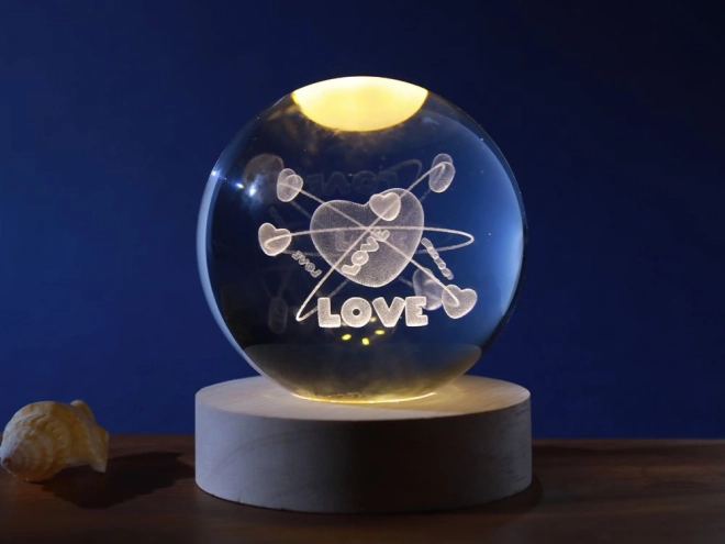 Kristallkugel Love 8 cm