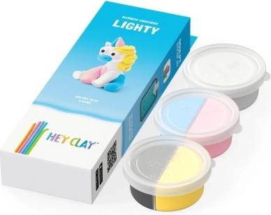 Hey Clay Modelliermasse Einhörner 3er Pack, Lighty