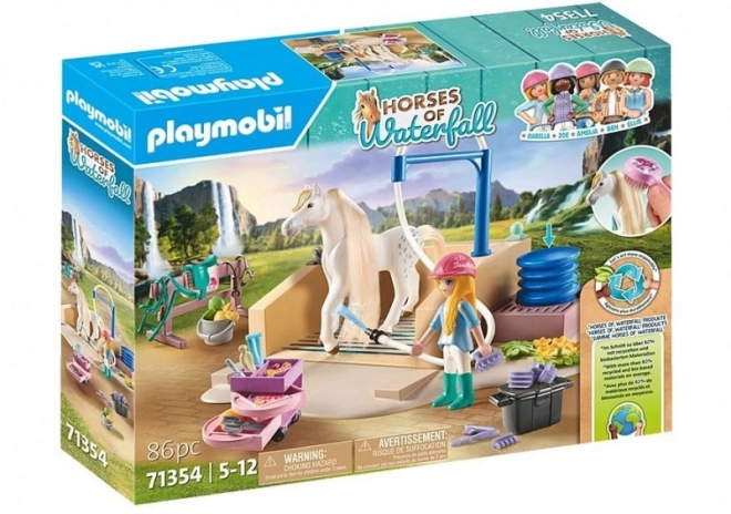 Playmobil Figurenset Isabella und Lioness mit Pferdewaschplatz