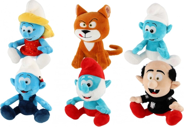 Plüschfiguren Schlümpfe 25–30 cm, Mix verschiedener Arten
