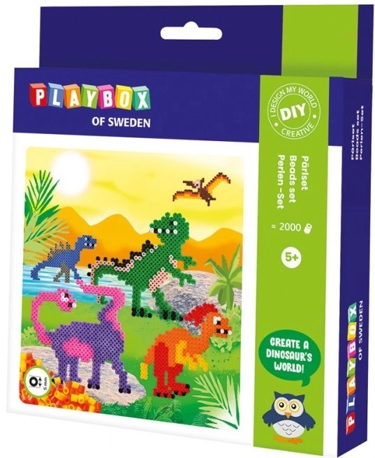 Playbox Bügelperlen Set Dinosaurier 2000 Stück