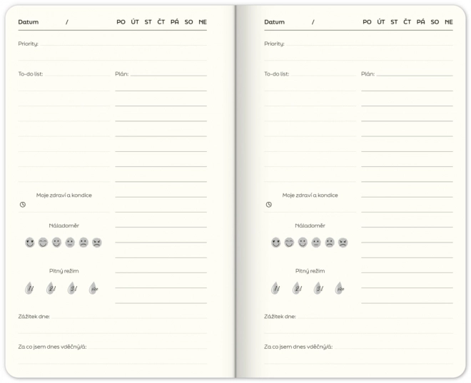 Nedatierter Planer - Note to Self Tagebuch