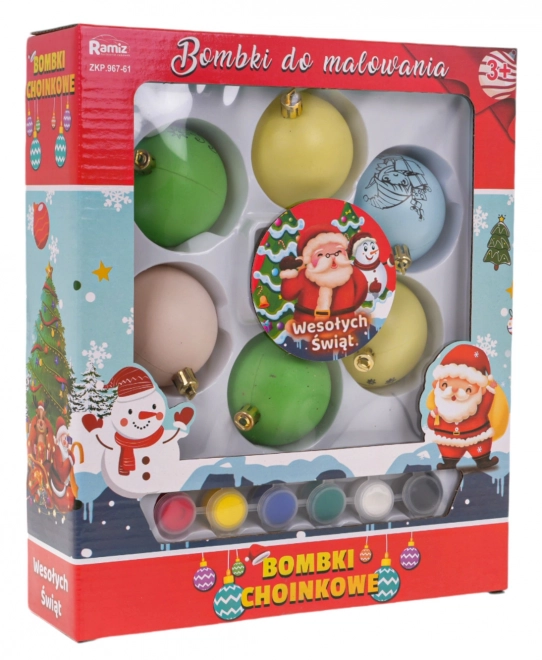 Weihnachtskugeln Malset für Kinder