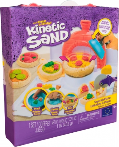 Kinetic Sand Pizza-Set SquishPizza – Kreativset mit Ofen und Werkzeugen