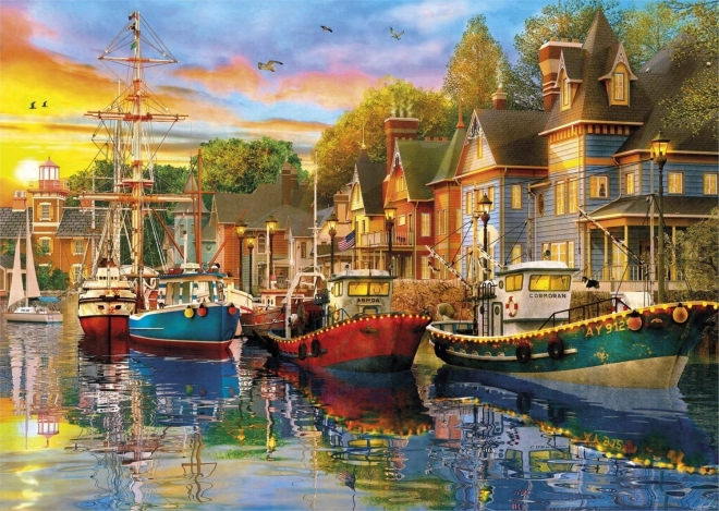 Gibsons Puzzle Segelboote bei Sonnenuntergang 2x500 Teile