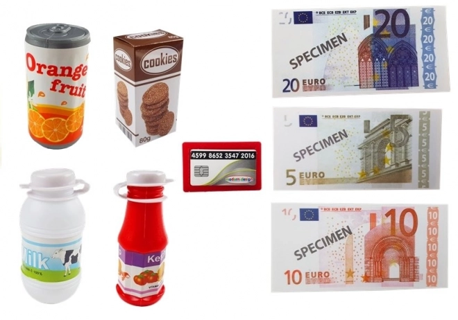 Interaktive spielzeugkasse mit zubehör