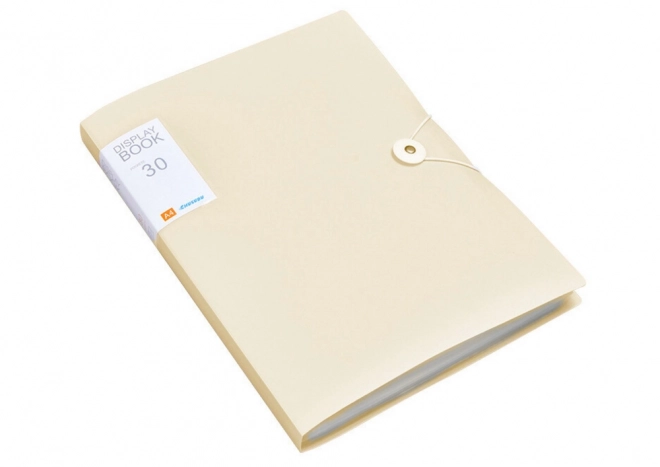 Plastmappe mit Gummizug und Taschen Beige A4