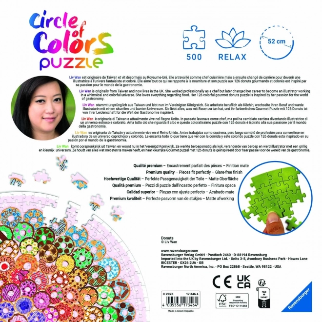Ravensburger Puzzle 500 Teile - Farbpalette Donuts