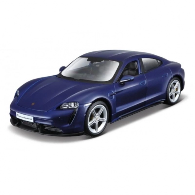 Metallmodell Porsche Taycan Turbo S Blau 1:24