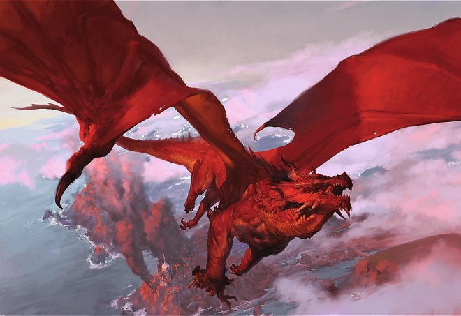 Trefl Holzpuzzle Dungeons & Dragons: Uralter roter Drache 501 Teile