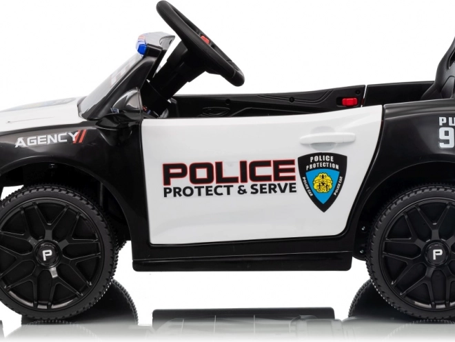 Schwarzes Polizeiauto 911 Agentur