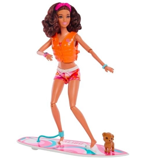 Barbie Puppe mit Surfbrett