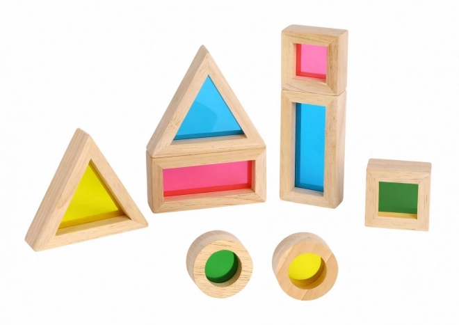 Bunte Holzspiegelbausteine