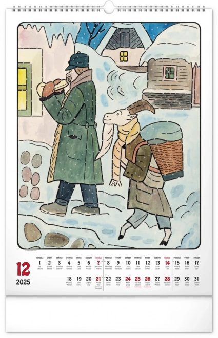 Wandkalender Josef Lada 2025