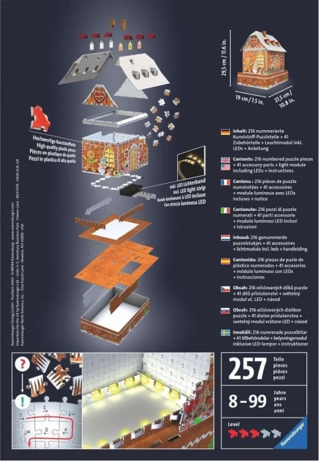 Ravensburger 3D Puzzle leuchtende Lebkuchenhaus Nacht Edition