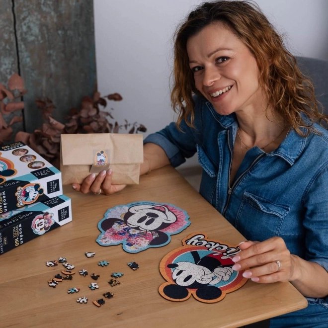 Holzpuzzle Retro Disney Micky Maus