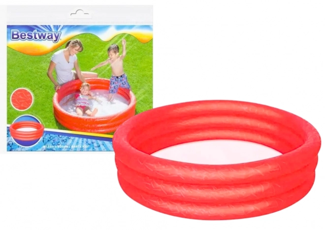 Aufblasbarer roter Pool 122 cm x 25 cm von Bestway