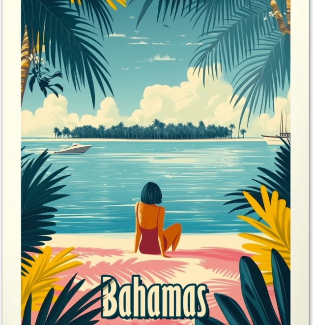 Wandkalender Vintage-Plakate Tropische Paradiese 2026